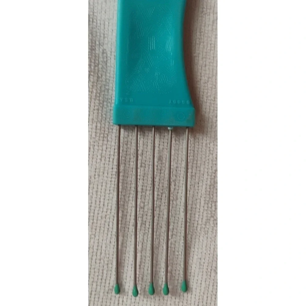 Vintage Blue Teal Goody 80s 90s Comfort Tip Comb & Lift Comb Pick Combo USA